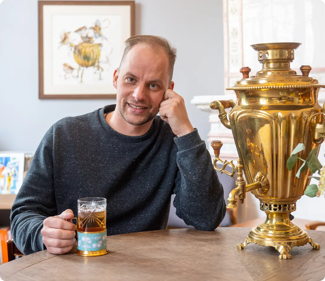 Андрей Колбасинов, основатель чайной «Нитка»